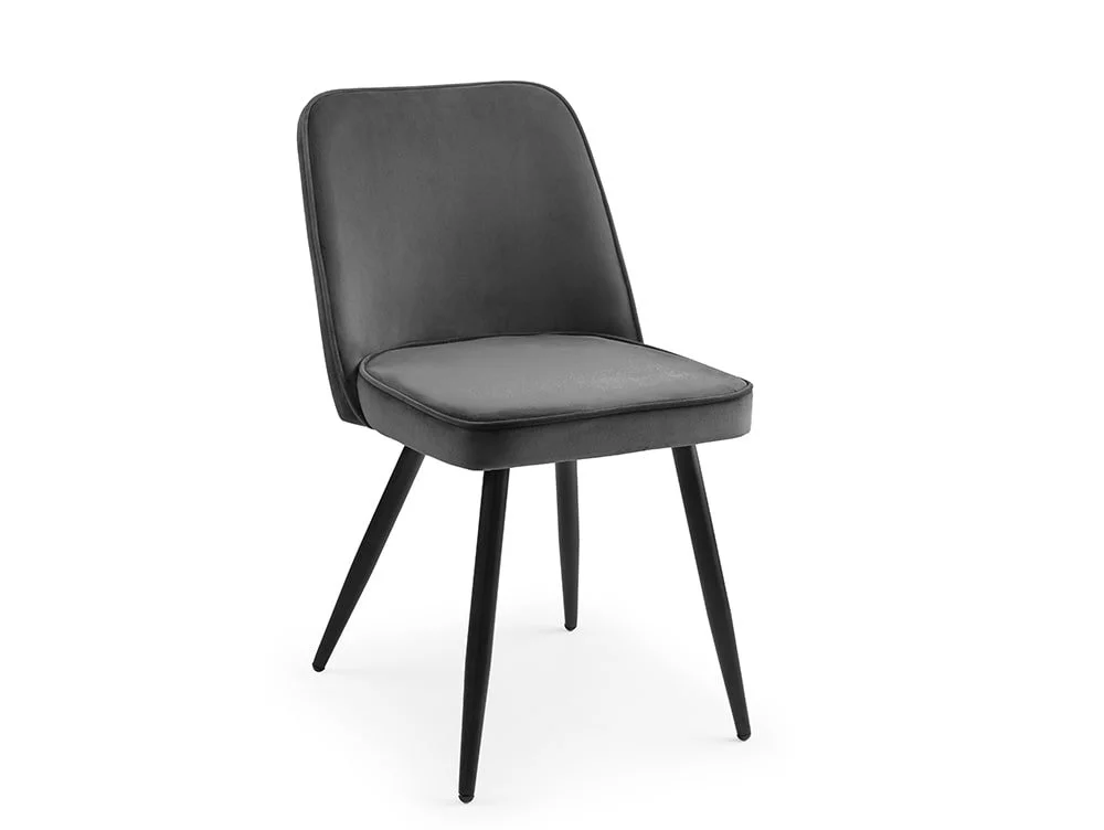 Julian Bowen Julian Bowen Burgess Grey Velvet Dining Chair