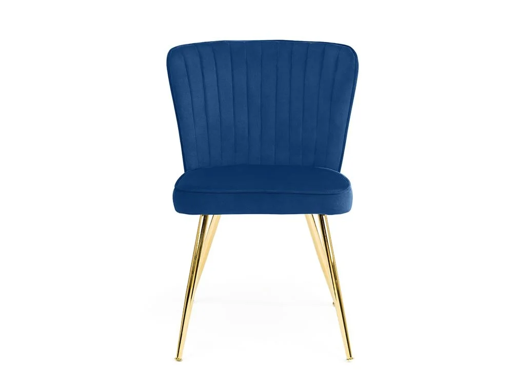 Julian Bowen Julian Bowen Cannes Blue Velvet Dining Chair