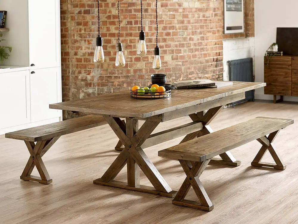 Julian Bowen Julian Bowen Chatsworth 180cm Reclaimed Pine Extending Dining Table