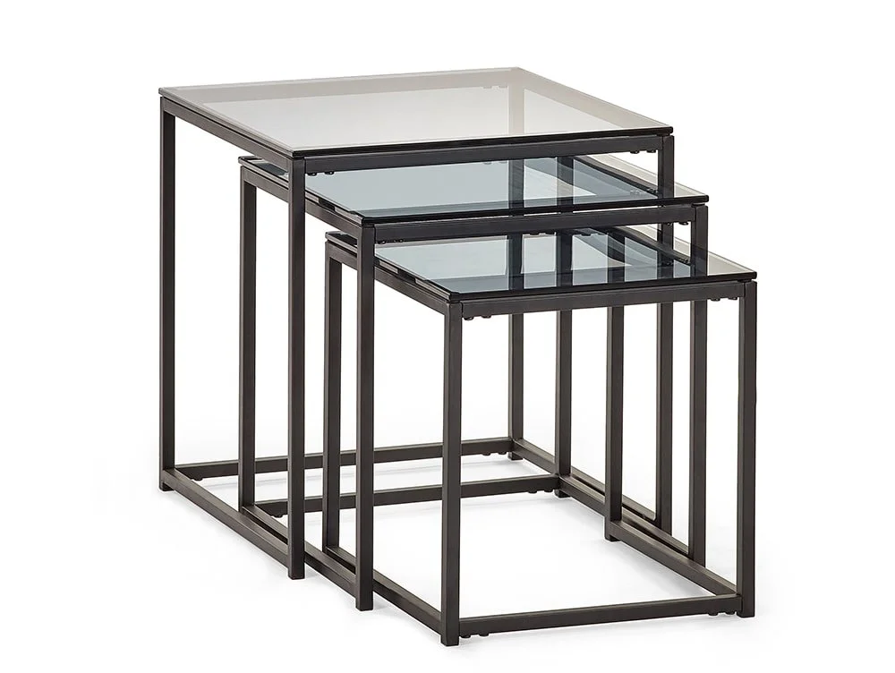 Julian Bowen Julian Bowen Chicago Smoked Glass Nest of Tables