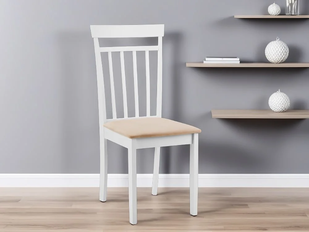 Julian Bowen Julian Bowen Coast White Wooden Dining Chair