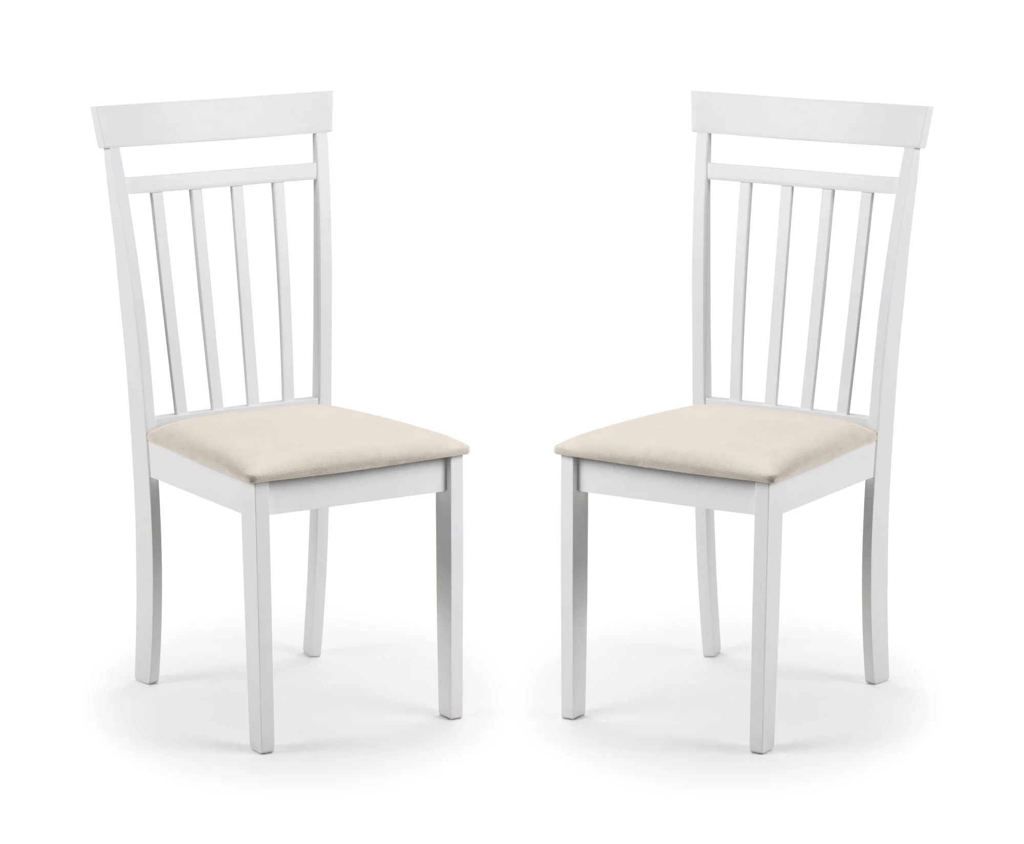 Julian Bowen Julian Bowen Coast Set of 2 White Wooden Dining Chairs