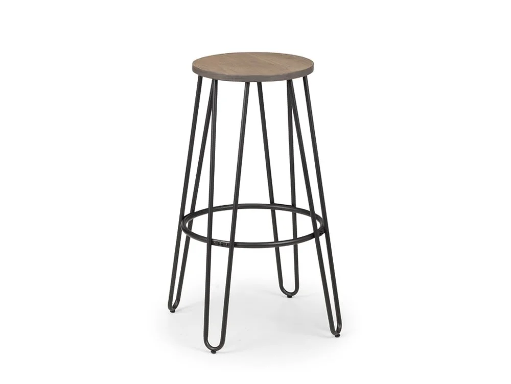 Julian Bowen Julian Bowen Dalston Mocha Elm and Black Bar Stool