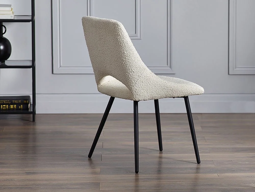 Julian Bowen Julian Bowen Iris Ivory Boucle Dining Chair