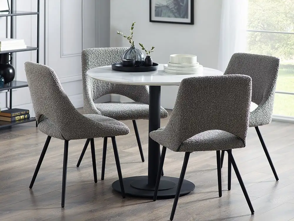 Julian Bowen Julian Bowen Iris Grey Boucle Dining Chair