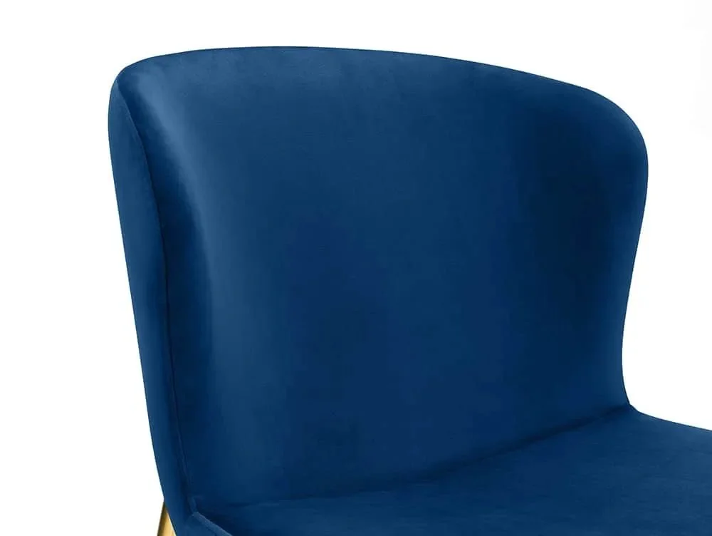 Julian Bowen Julian Bowen Harper Blue Velvet Dining Chair