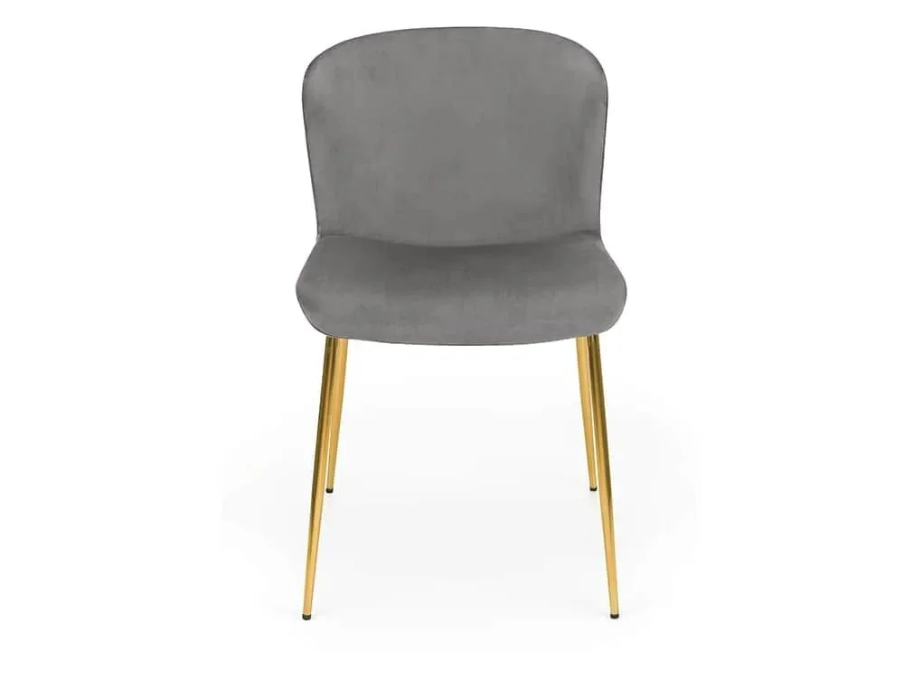 Julian Bowen Julian Bowen Harper Grey Velvet Dining Chair