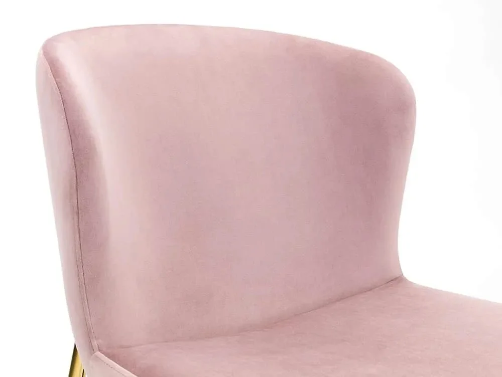 Julian Bowen Julian Bowen Harper Pink Velvet Dining Chair