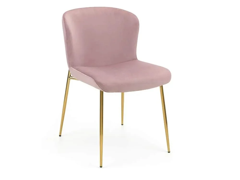 Julian Bowen Julian Bowen Harper Pink Velvet Dining Chair