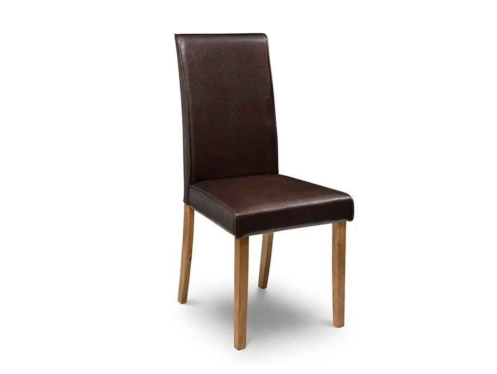 Julian Bowen Julian Bowen Hudson Brown Faux Leather Dining Chair