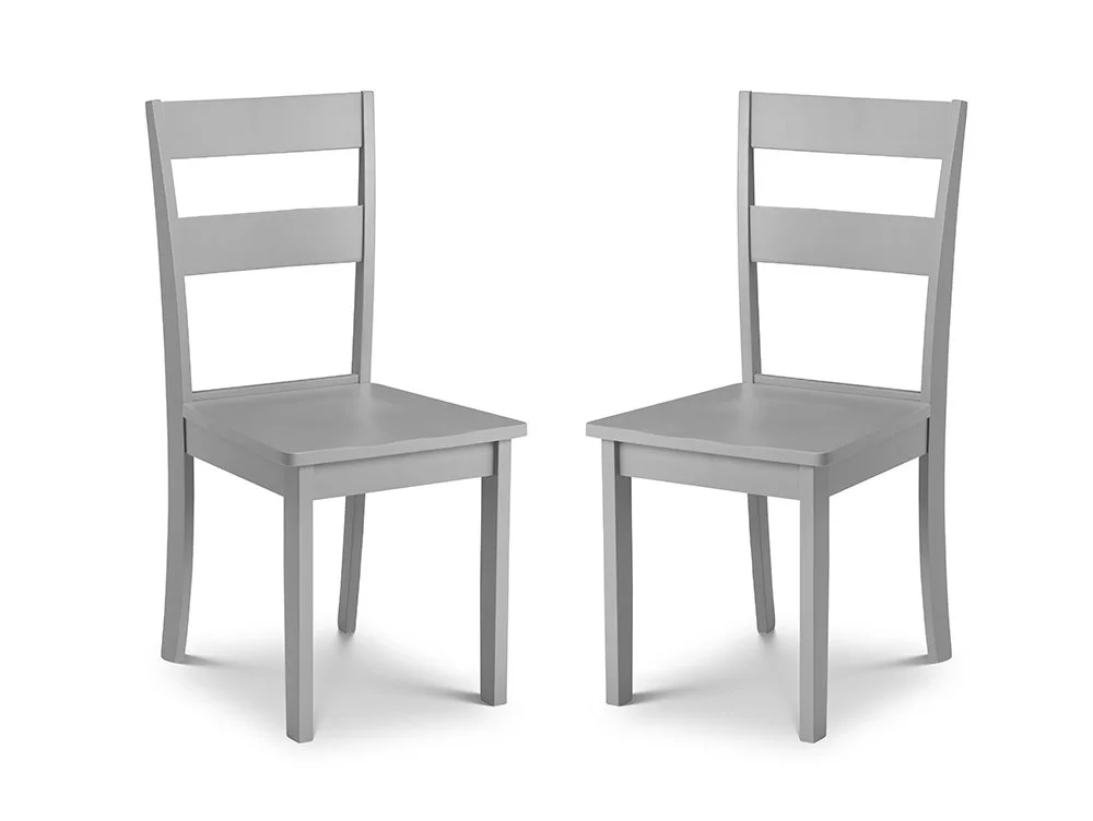 Julian Bowen Julian Bowen Kobe Set of 2 Grey Wooden Dining Chairs