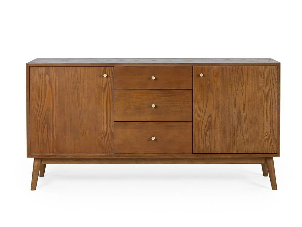 Julian Bowen Julian Bowen Lowry Cherry Ash 2 Door 3 Drawer Sideboard