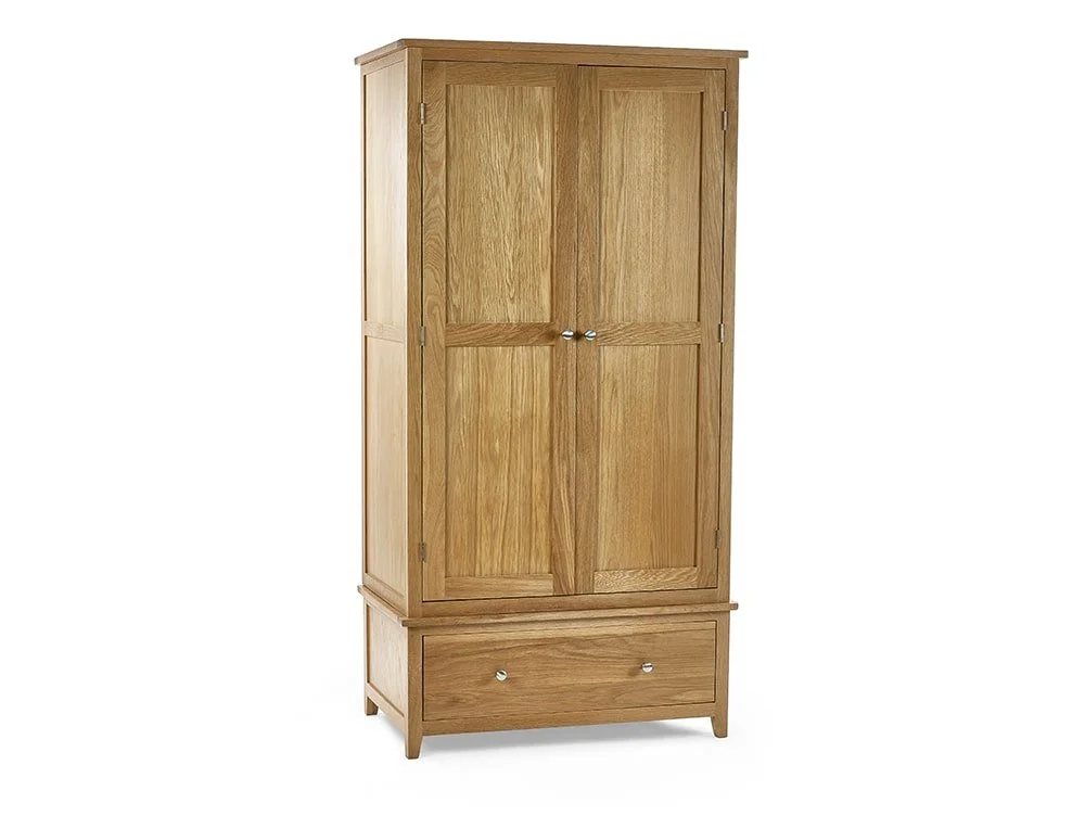 Julian Bowen Julian Bowen Mallory Oak 2 Door 1 Drawer Wardrobe