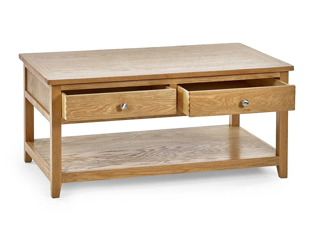 Julian Bowen Julian Bowen Mallory Oak 2 Drawer Coffee Table