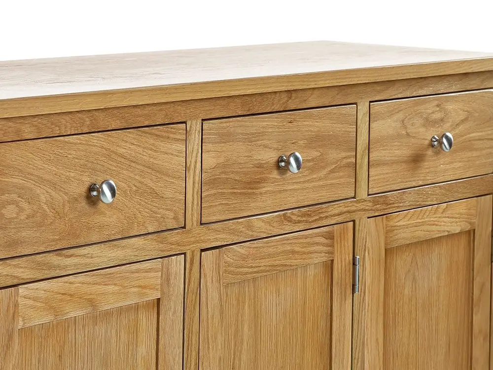 Julian Bowen Julian Bowen Mallory Oak 3 Door 3 Drawer Sideboard