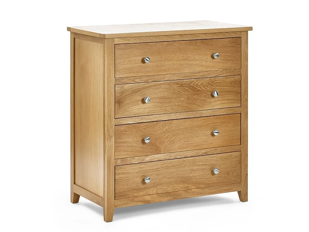 Julian Bowen Julian Bowen Mallory Oak 4 Drawer Chest of Drawers