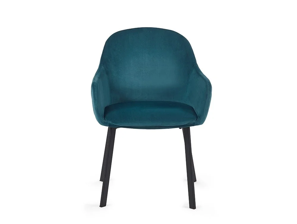 Julian Bowen Julian Bowen Lima Teal Velvet Dining Chair