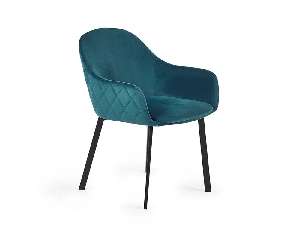 Julian Bowen Julian Bowen Lima Teal Velvet Dining Chair