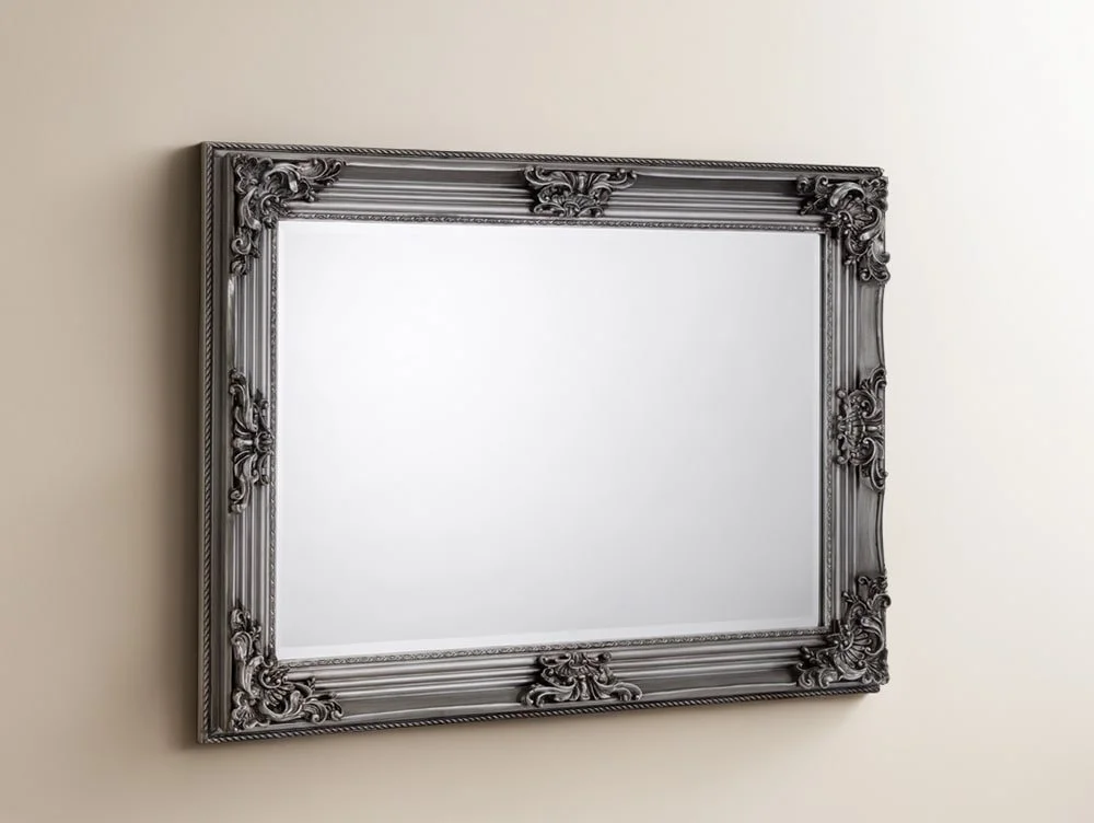 Julian Bowen Julian Bowen Rococco Pewter Wall Mirror