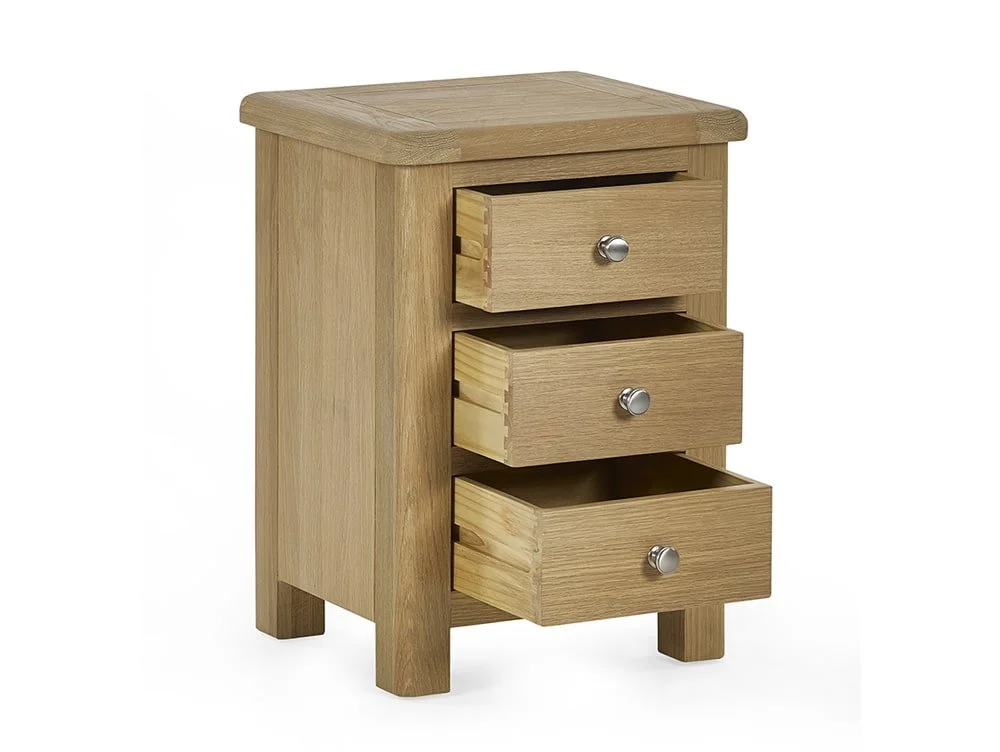 Julian Bowen Julian Bowen Memphis Limed Oak 3 Drawer Bedside Table