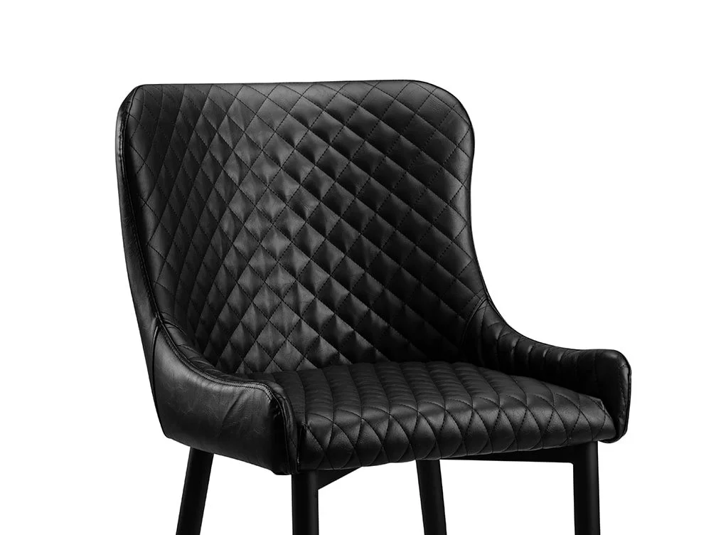 Julian Bowen Julian Bowen Luxe Black Faux Leather Dining Chair