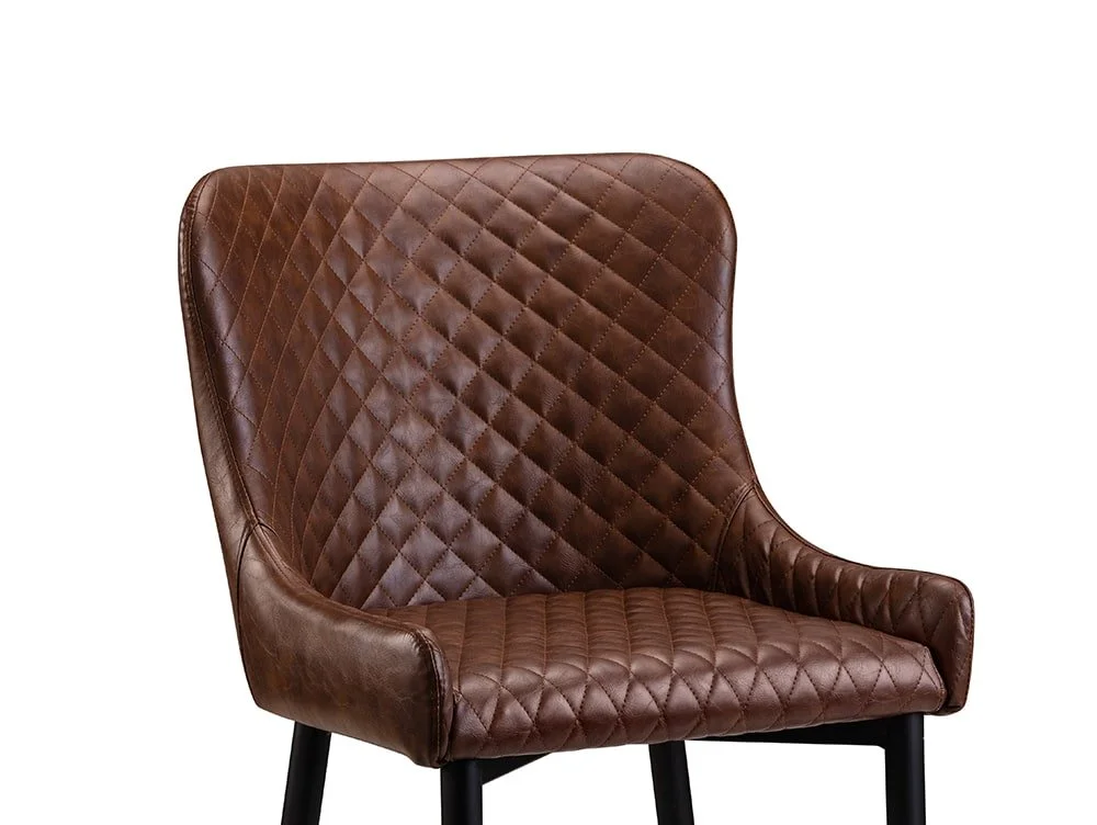 Julian Bowen Julian Bowen Luxe Brown Faux Leather Dining Chair