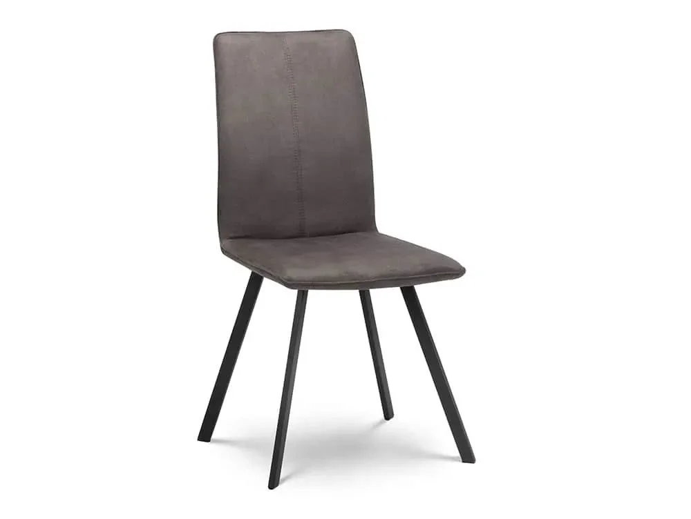 Julian Bowen Julian Bowen Monroe Grey Faux Suede Dining Chair