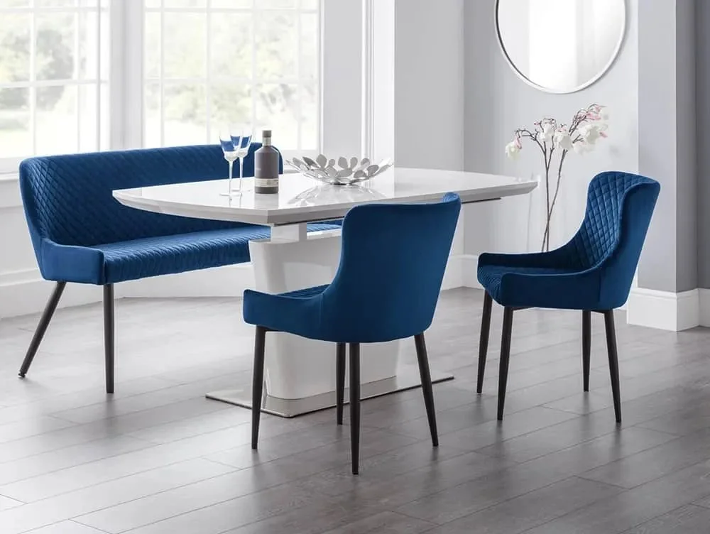 Julian Bowen Julian Bowen Luxe Blue Velvet Dining Chair