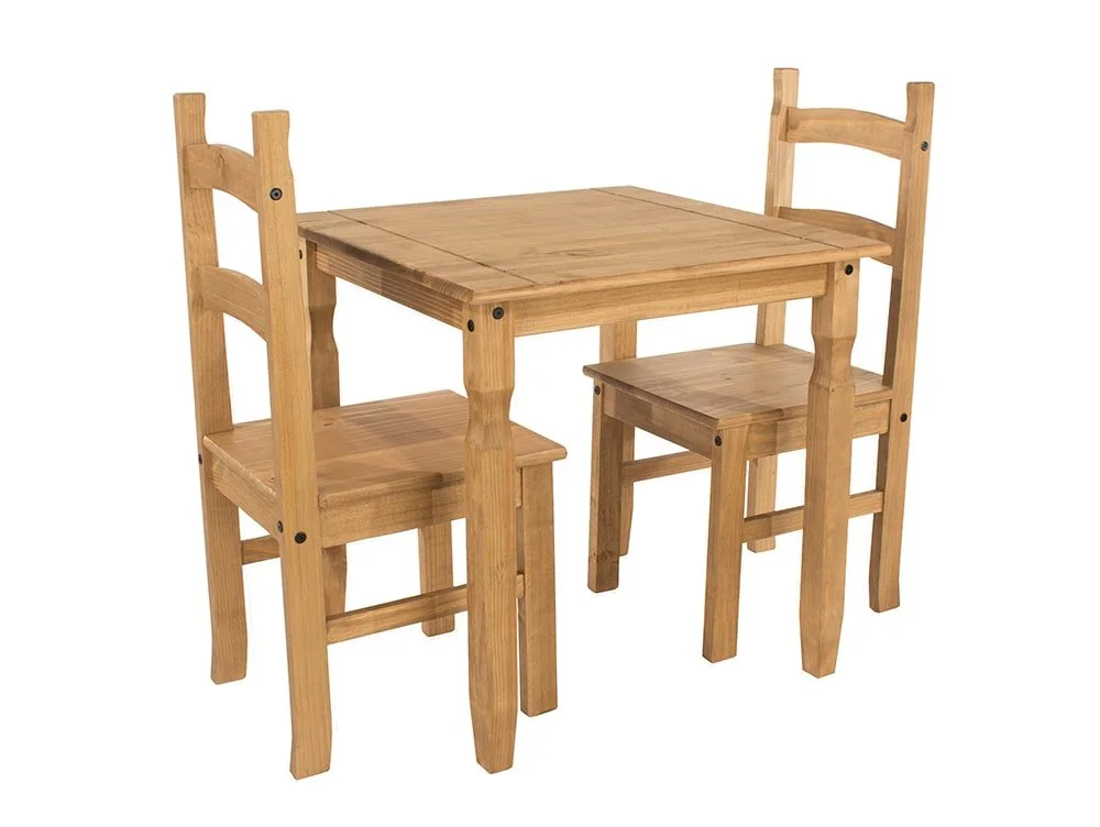 Core Products Core Corona Pine Square Dining Table and 2 Chair Set