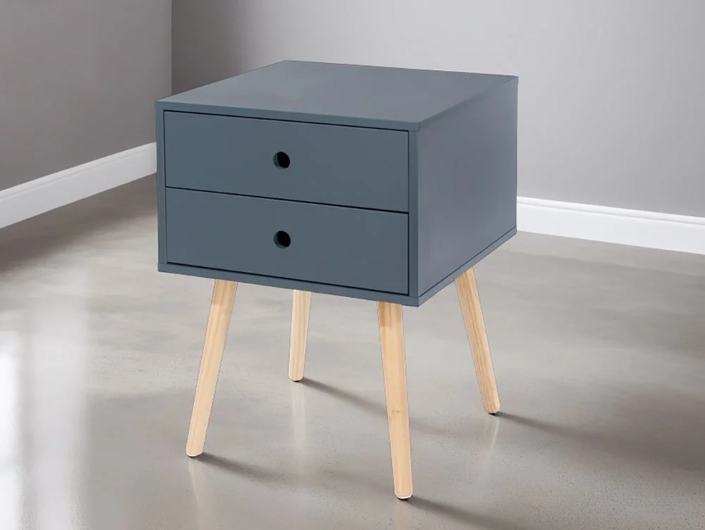 Core Products Core Options Scandia Blue 2 Drawer Bedside Table