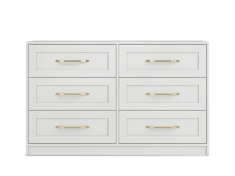 LPD LPD Austen White 3+3 Drawer Chest of Drawers