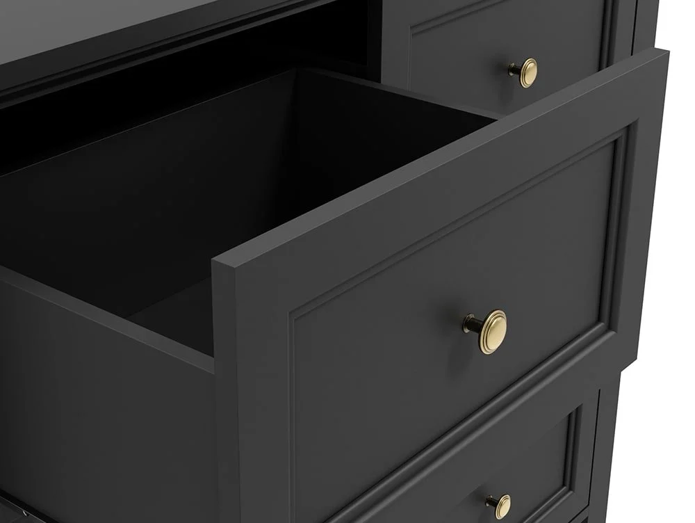 LPD LPD Ives Black 2+2 Drawer Chest of Drawers