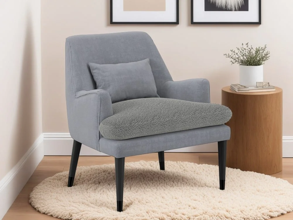 LPD LPD Montana Soft Grey Fabric Accent Chair