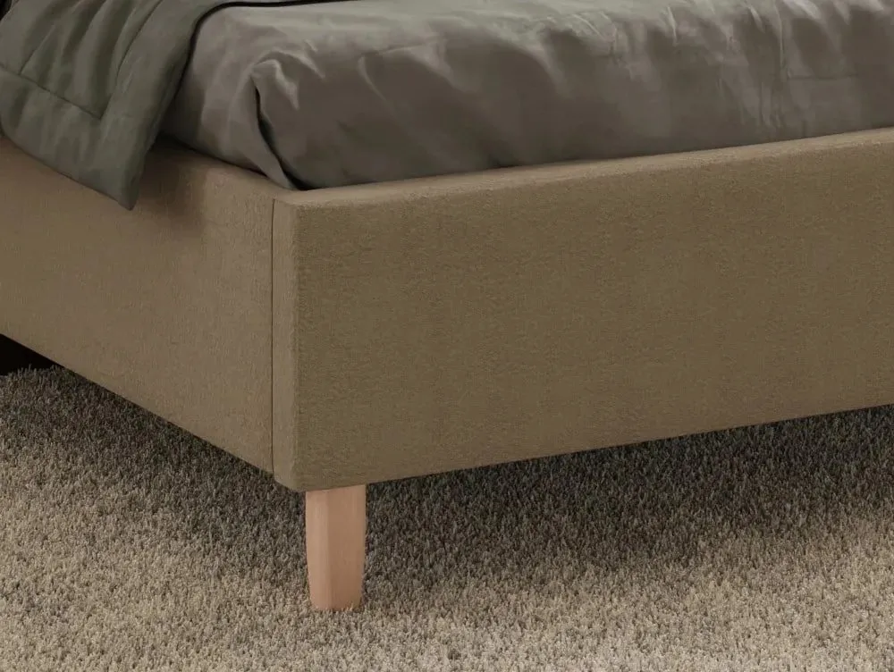 GFW Clearance - GFW Florence 4ft6 Double Mushroom Boucle Fabric Ottoman Bed Frame