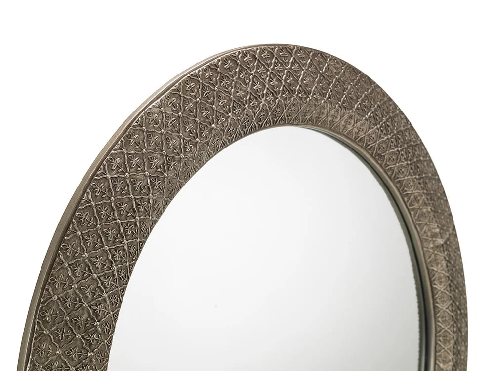 Julian Bowen Julian Bowen Cadence Pewter Effect Round Wall Mirror