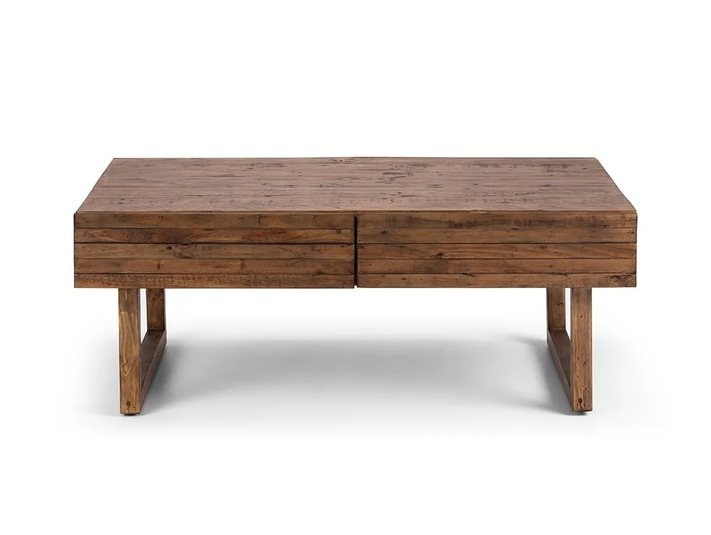 Julian Bowen Julian Bowen Woburn Reclaimed Pine 2 Drawer Coffee Table