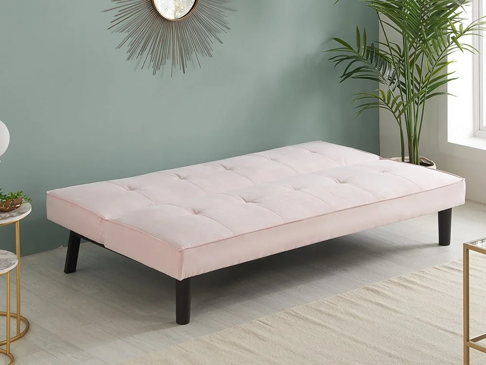 Birlea Furniture & Beds Birlea Aurora Pink Velvet Sofa Bed