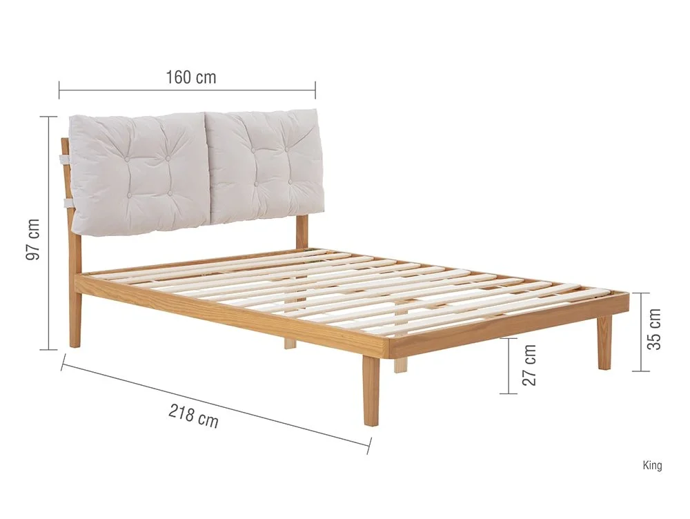 Birlea Furniture & Beds Birlea Ander 5ft King Size Oak Wooden Bed Frame