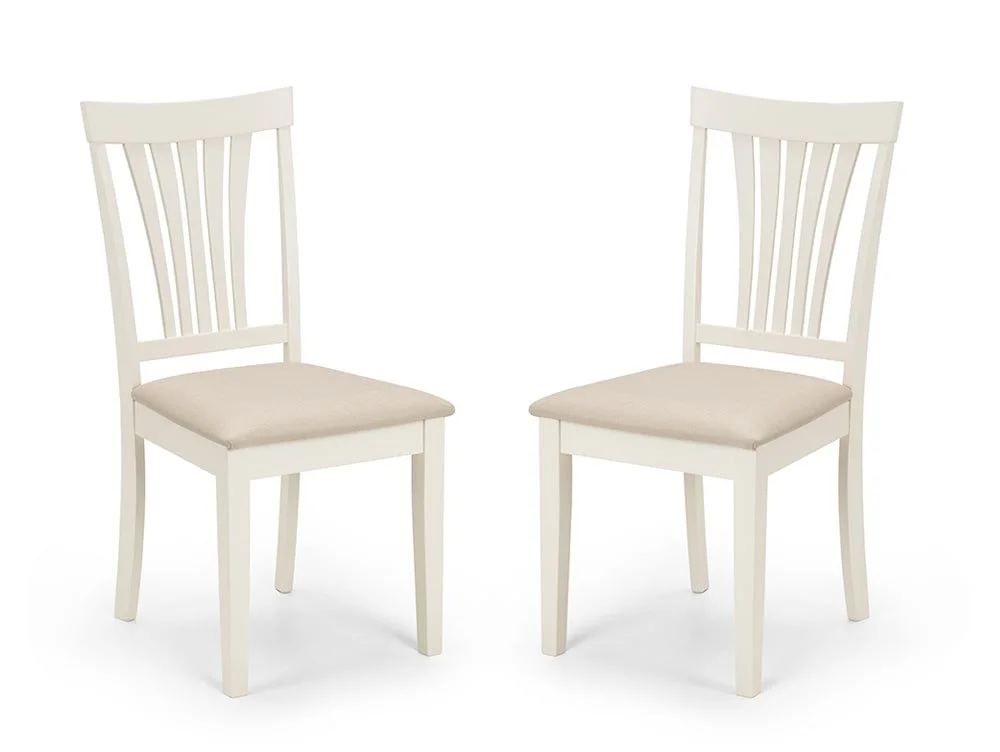 Julian Bowen Julian Bowen Stanmore Set of 2 Ivory Dining Chairs