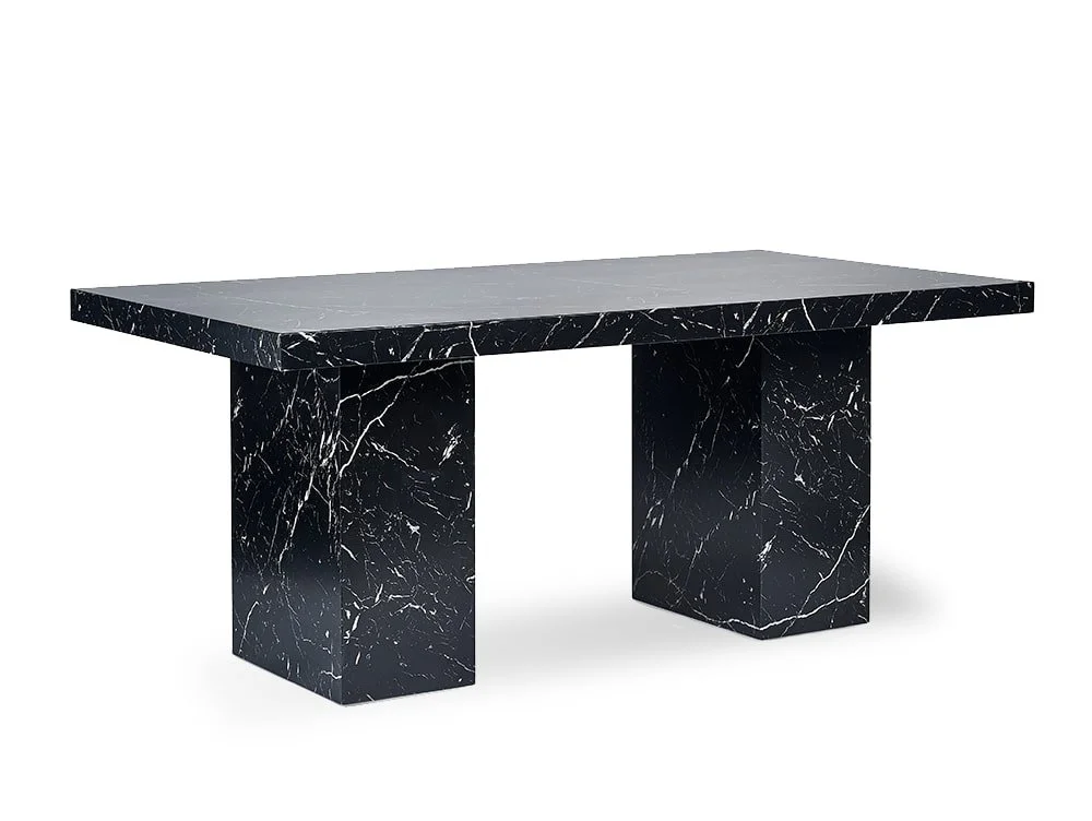 Julian Bowen Julian Bowen Rome 180cm Black Marble Effect Dining Table