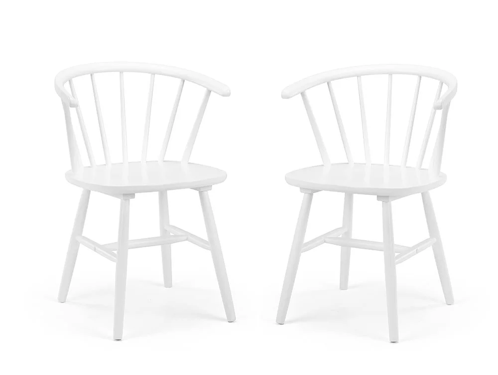 Julian Bowen Julian Bowen Modena White Wooden Dining Chair