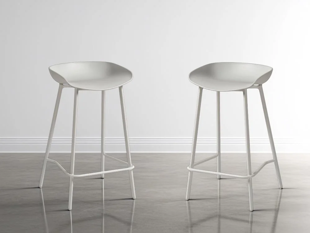 Julian Bowen Julian Bowen Renzo Set of 2 Grey Bar Stools