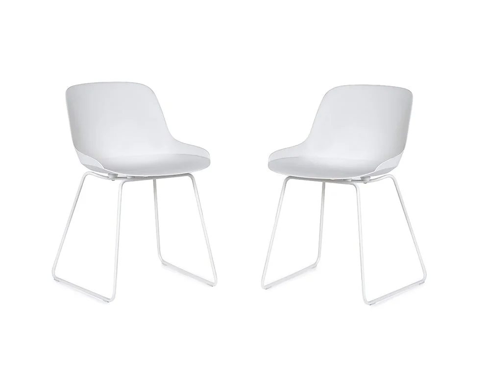 Julian Bowen Julian Bowen Rocco White Plastic Dining Chair