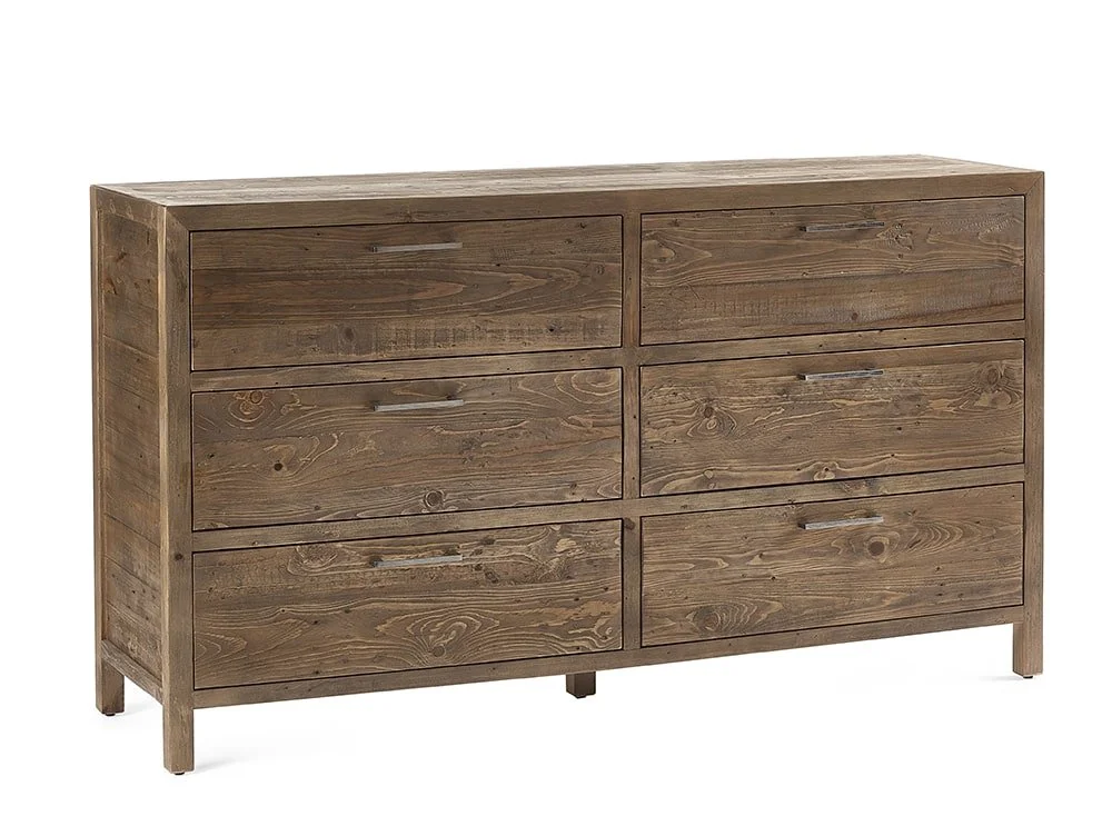 ASC ASC Hatton Reclaimed Pine 3+3 Drawer Chest of Drawers (Assembled)