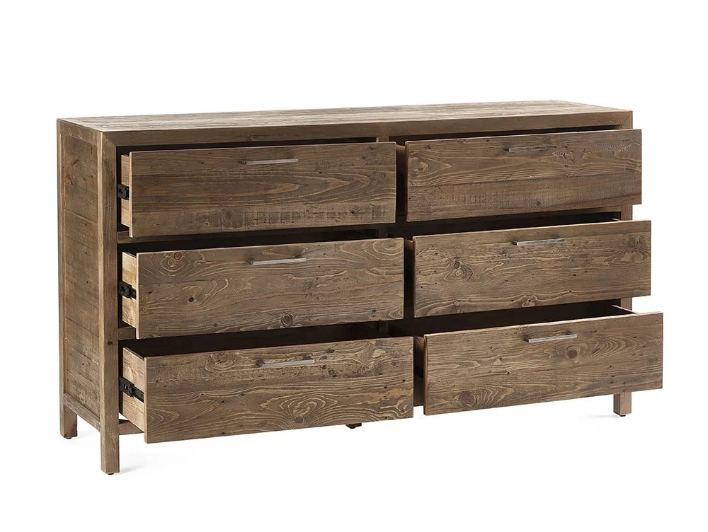 ASC ASC Hatton Reclaimed Pine 3+3 Drawer Chest of Drawers (Assembled)