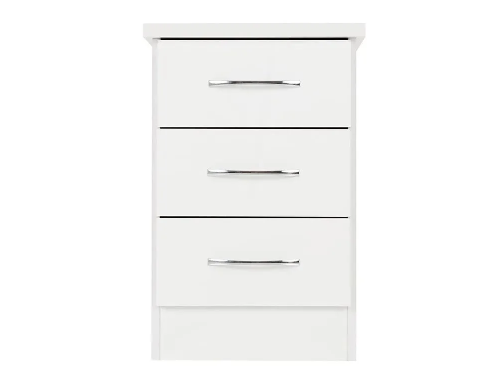 Seconique Seconique Nevada White High Gloss 4 Piece Medium Bedroom Furniture Package