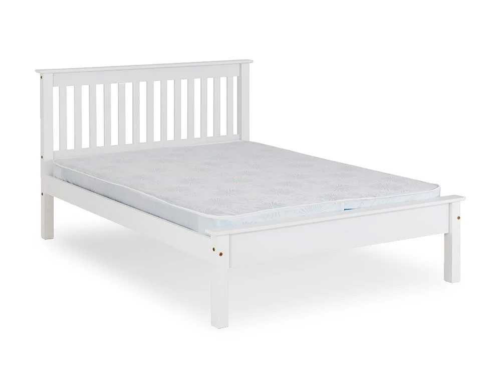 Seconique Seconique Monaco 4ft Small Double White Wooden Bed Frame (Low Footend)