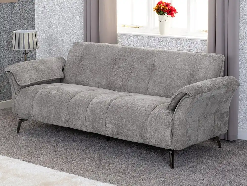 Seconique Seconique Amalfi Grey Fabric 3 Seater Sofa