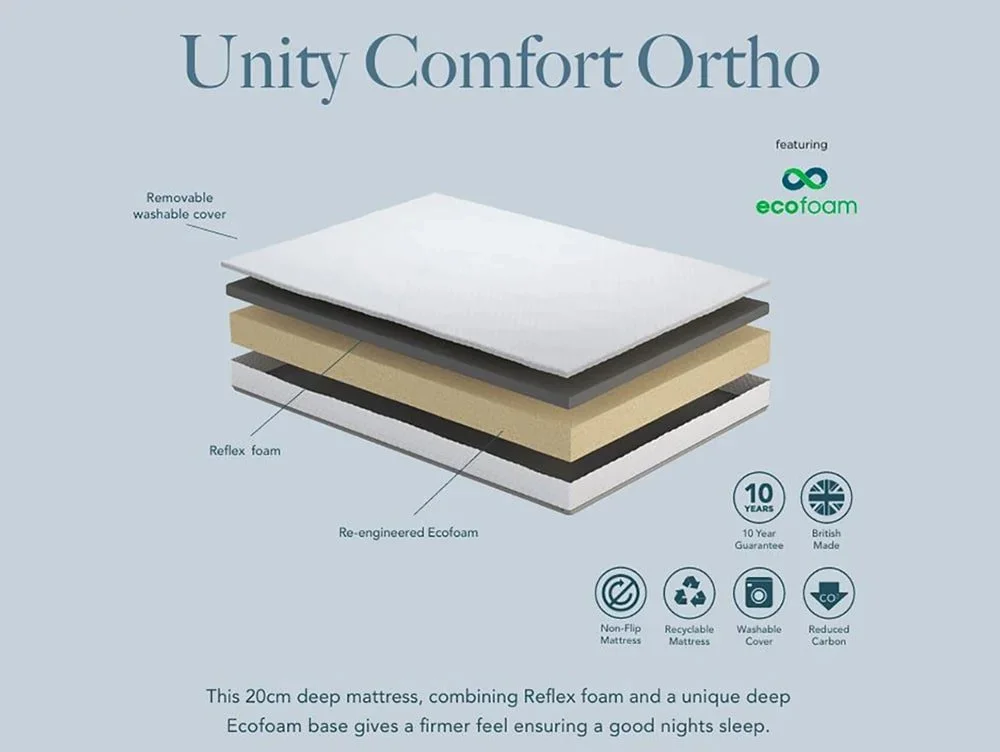 Komfi Komfi Unity Comfort Ortho Crib 5 4ft Small Double Mattress in a Box