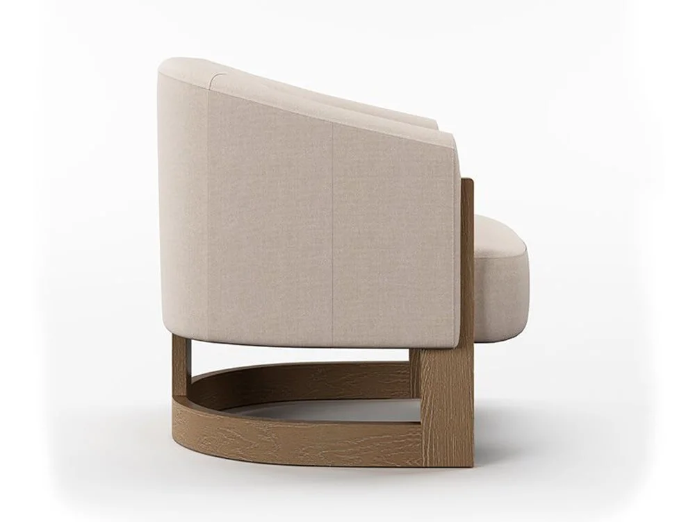 Kyoto Kyoto Lennox Natural Fabric Accent Chair